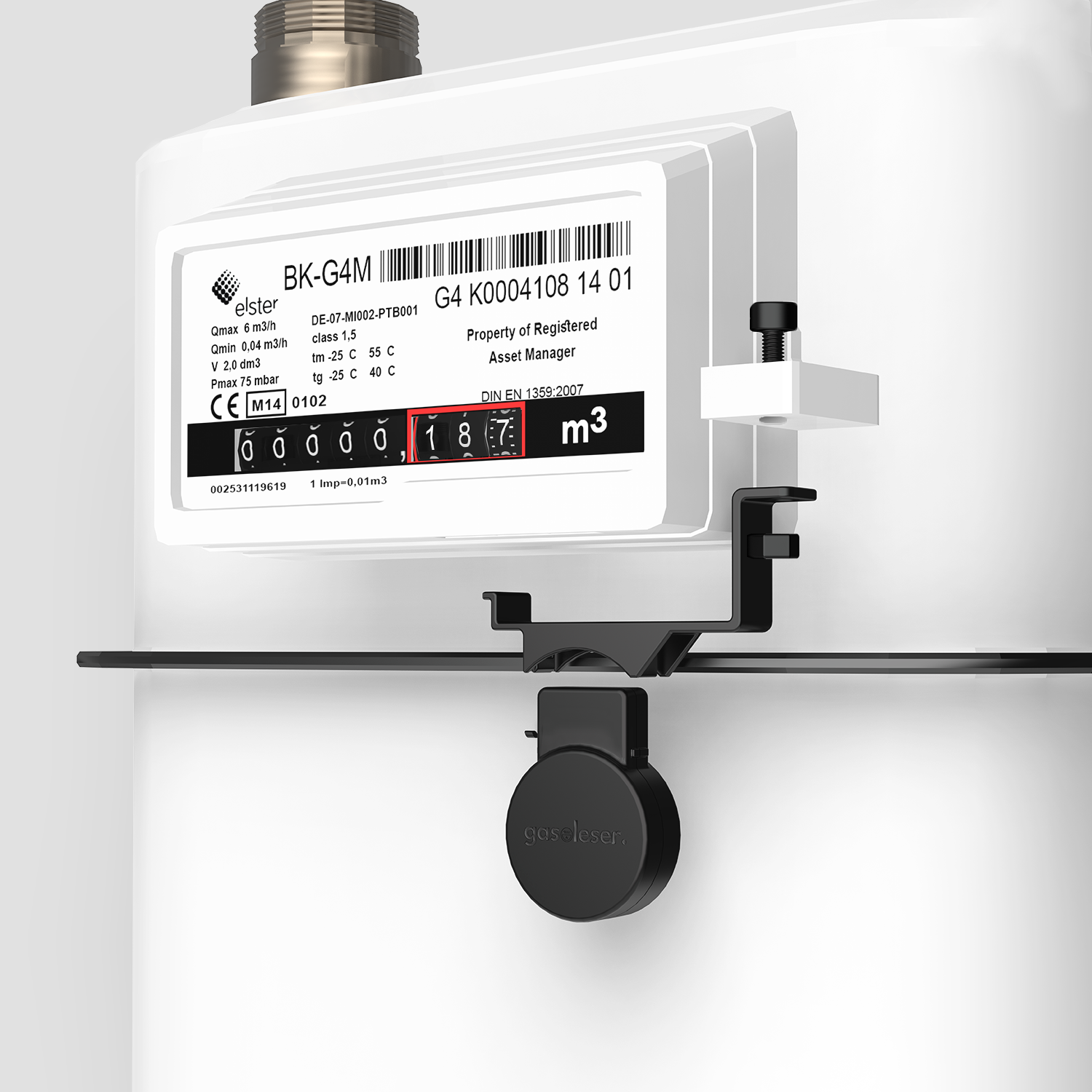 gasleser am Gaszähler