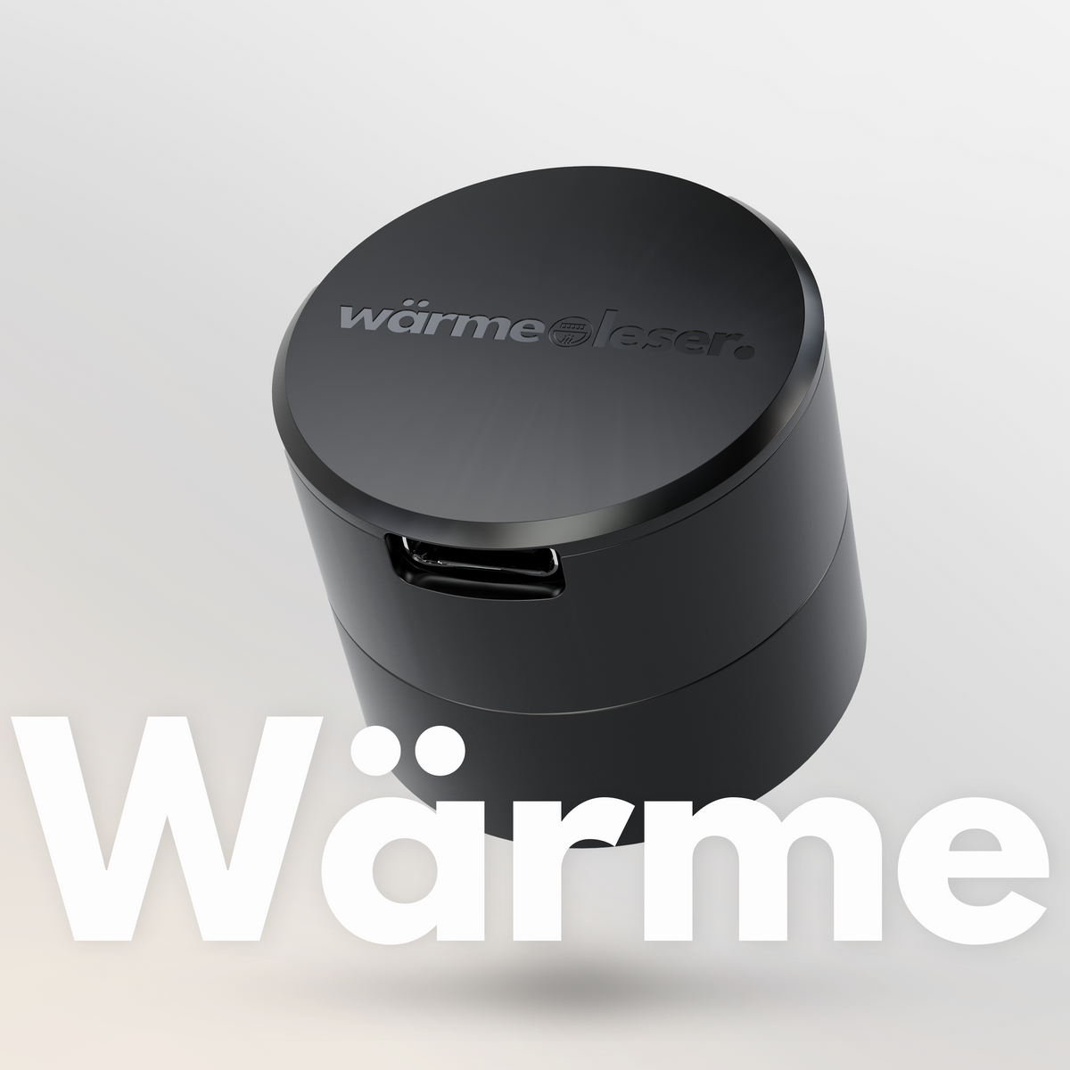 wärmeleser Wärmezähler-Sensor in Schwarz vor hellem Hintergrund, mit großem ‘Wärme’-Schriftzug darunter.