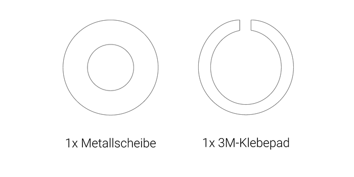 Metallscheibe / §M-Klebeband